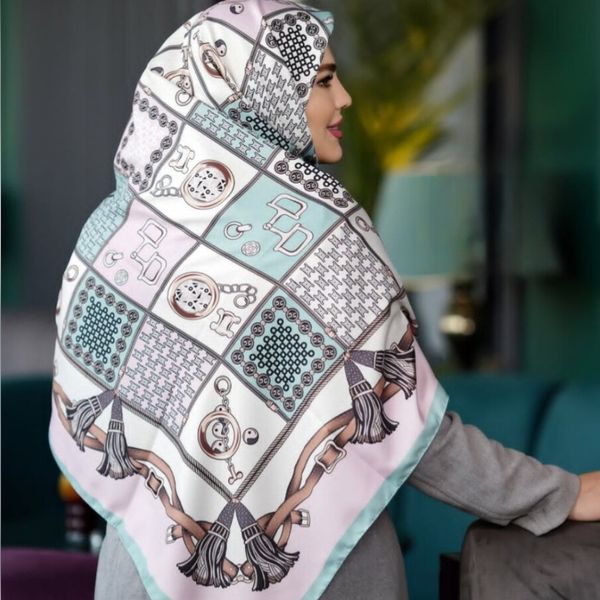 روسری ابریشم توییل قواره 140 کد 11