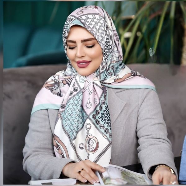 روسری ابریشم توییل قواره 140 کد 11