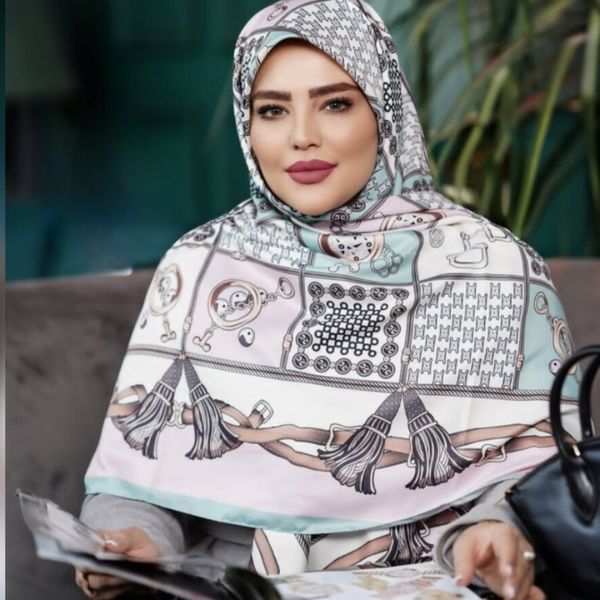 روسری ابریشم توییل قواره 140 کد 11