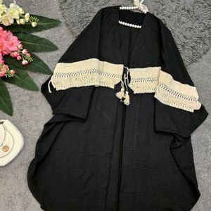 مشخصات مانتو زنانه طرح عبایی آویشن