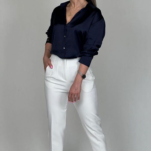 شومیز ساتن زنانه مدل آرشیدا