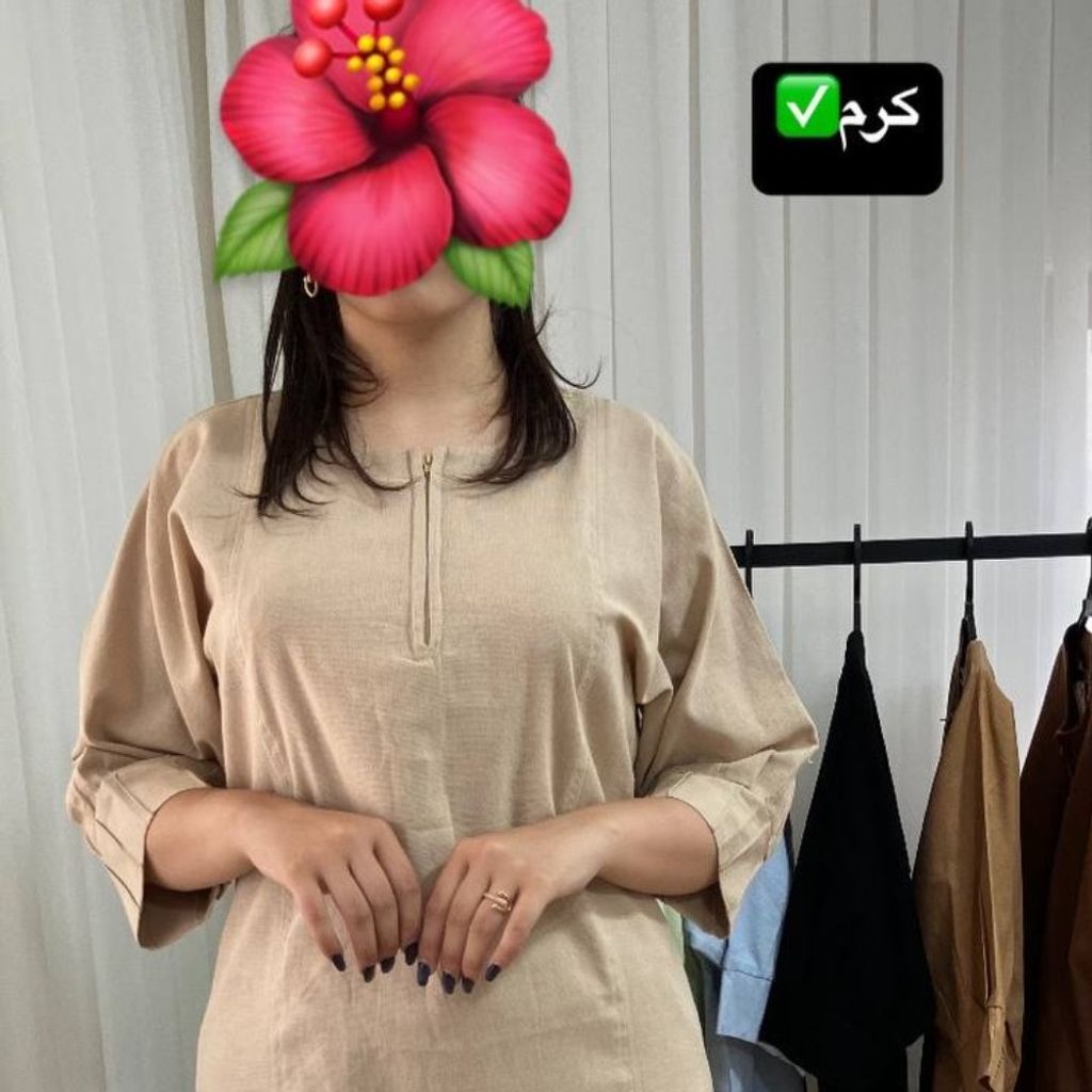مشخصات مانتو لینن یقه زیب