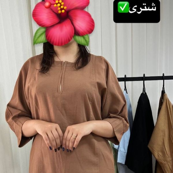 مانتو لینن یقه زیب
