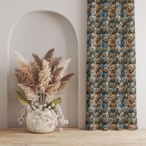 فروش اینترنتی پارچه مخمل طرح سه بعدی فانتزی خرسی بافتنی کد 5013473