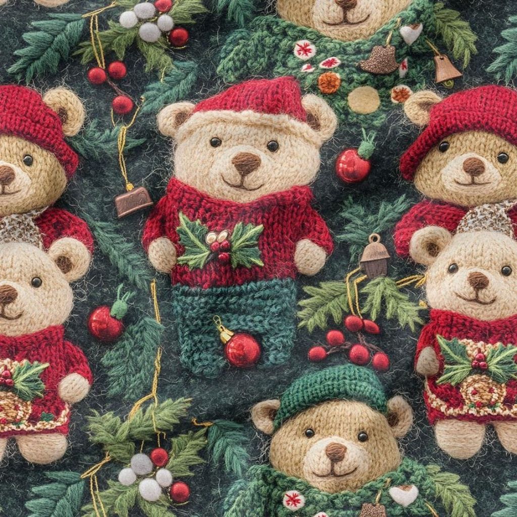 خرید انلاین پارچه مخمل طرح سه بعدی تدی زمستونی کد 5013483