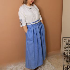 دامن جین کاغذی زنانه