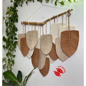 قیمت ارزان دیوارکوب برگ مکرومه آرت بیوتی طرح آرام