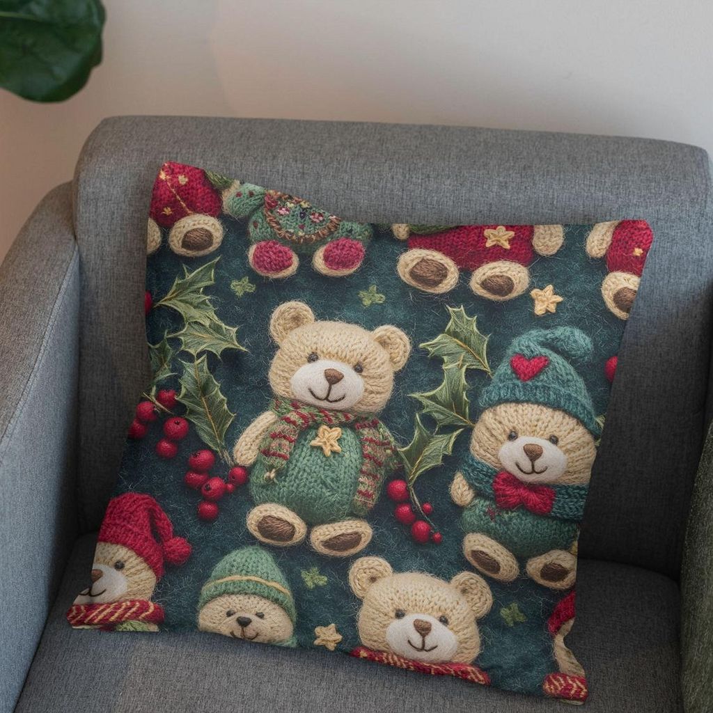 خرید انلاین پارچه مخمل طرح سه بعدی تدی زمستونی کد 5013484