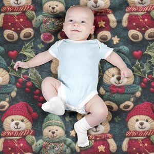فروش اینترنتی پارچه مخمل طرح سه بعدی تدی زمستونی کد 5013484