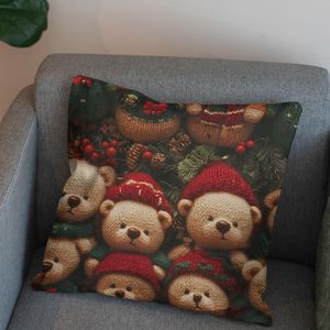 قیمت ارزان پارچه مخمل طرح سه بعدی تدی زمستونی کد 5013485