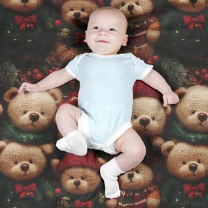 قیمت ارزان پارچه مخمل طرح سه بعدی تدی زمستونی کد 5013485