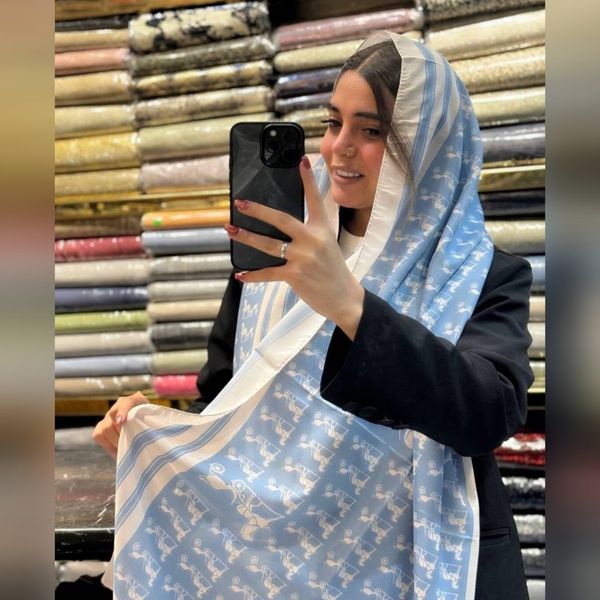 شال هرمس تمام نخ تابستانه