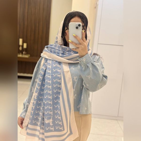 شال هرمس تمام نخ تابستانه