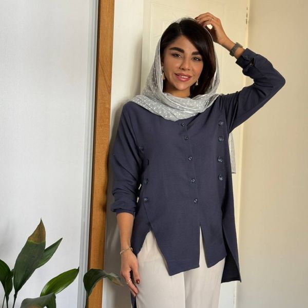 شومیز زنانه دکمه دار مینل