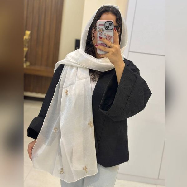شال پاپیون وارداتی حریرنخ شاین