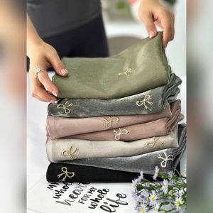 فروش اینترنتی شال پاپیون وارداتی حریرنخ شاین