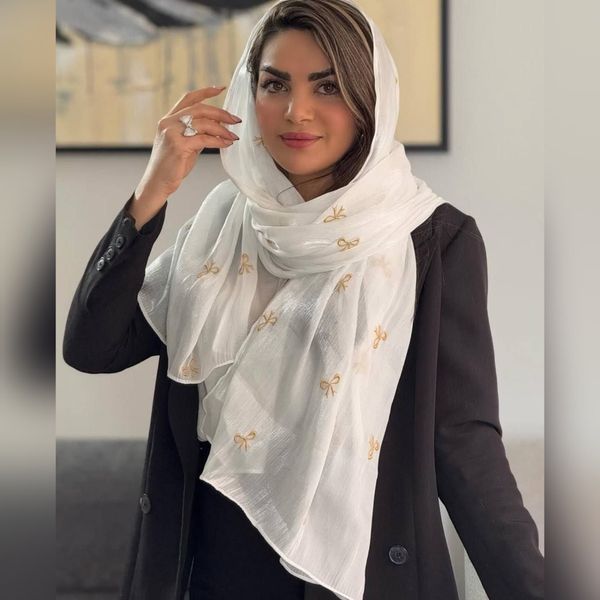 شال پاپیون وارداتی حریرنخ شاین