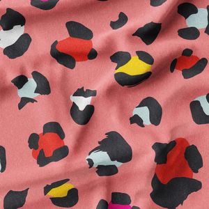 پارچه لباسی پیراهن زنانه پارچه الف مدل کرپ بوگاتی طرح پلنگی کد 4011162