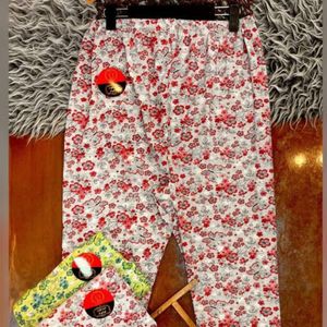 فروش اینترنتی شلوار قواره دار گلدار نخی زنانه sh35