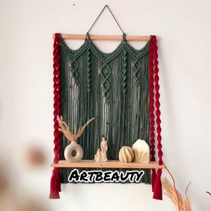 فروش اینترنتی شلف چوبی مکرومه بافی طرح گراناز