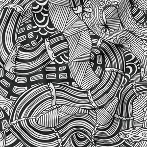 پارچه لباسی زنانه پارچه الف مدل کرپ بوگاتی طرح پوست ماری کد 4011187