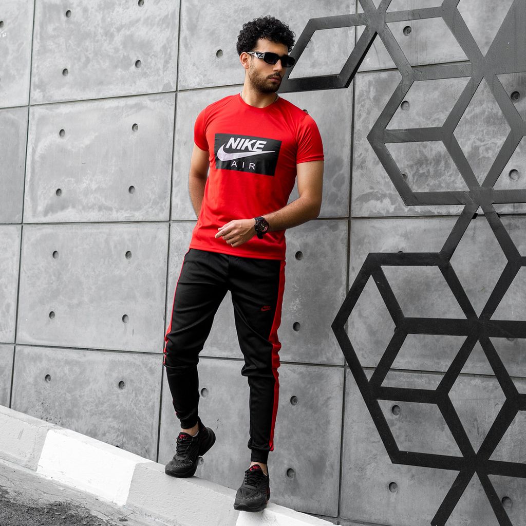قیمت ست تیشرت شلوار Nike Air قرمز مردانه مدل Rana
