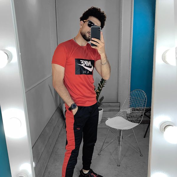ست تیشرت شلوار Nike Air قرمز مردانه مدل Rana