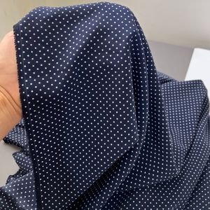 قیمت ارزان پارچه کرپ خال خالی ترک سورمه ای