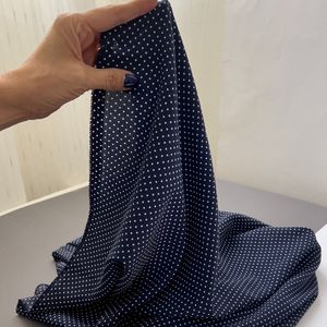 قیمت ارزان پارچه کرپ خال خالی ترک سورمه ای
