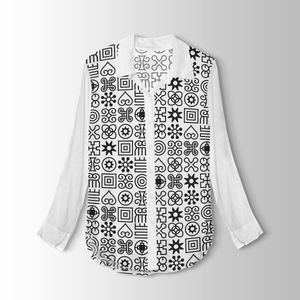 خرید آنلاین پارچه لباسی شومیز پارچه الف مدل کرپ بوگاتی طرح سنتی آفریقایی کد 4011218