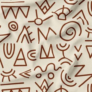 پارچه لباسی شومیز پارچه الف مدل کرپ بوگاتی طرح سنتی آفریقایی کد 4011221