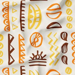 پارچه لباسی شومیز پارچه الف مدل کرپ بوگاتی طرح سنتی آفریقایی کد 4011223