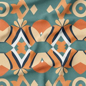 پارچه لباسی شومیز پارچه الف مدل کرپ بوگاتی طرح سنتی آفریقایی کد 4011224