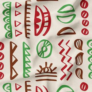 پارچه لباسی شومیز پارچه الف مدل کرپ بوگاتی طرح سنتی آفریقایی کد 4011243