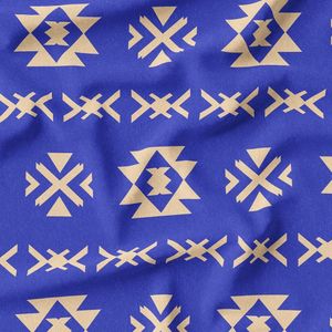 پارچه لباسی شومیز پارچه الف مدل کرپ بوگاتی طرح سنتی آفریقایی کد 4011245