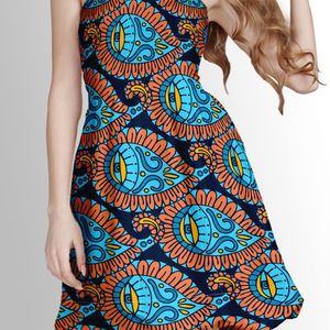 فروش اینترنتی پارچه لباس ساحلی پارچه الف مدل کرپ بوگاتی طرح سنتی بته جقه کد 4011258