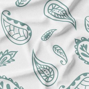 پارچه لباس ساحلی پارچه الف مدل کرپ بوگاتی طرح سنتی بته جقه کد 4011263