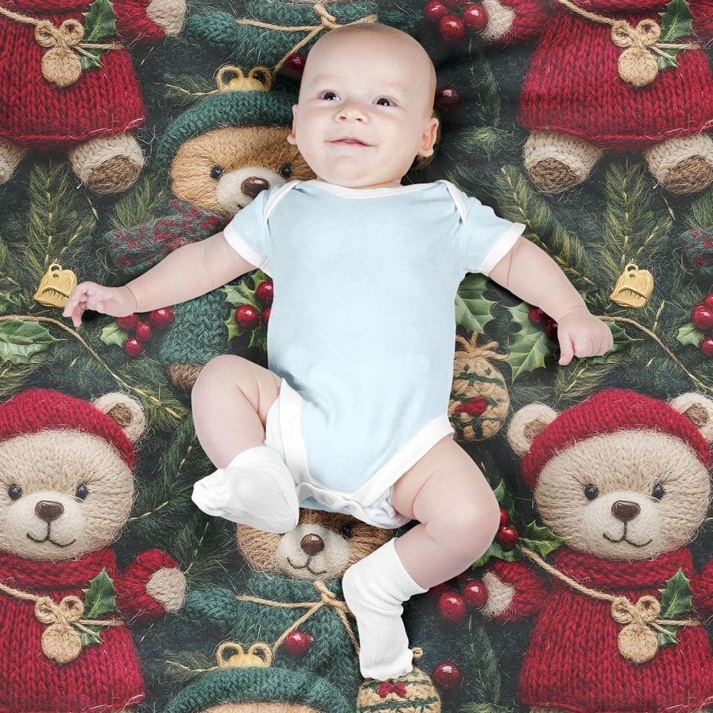 مشخصات پارچه مخمل طرح سه بعدی تدی زمستونی کد 5013490
