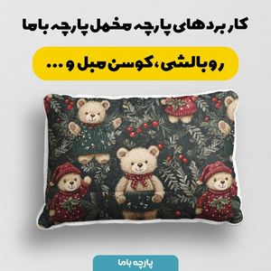 خرید اینترنتی پارچه مخمل طرح سه بعدی تدی کلاسیک کد 5013493