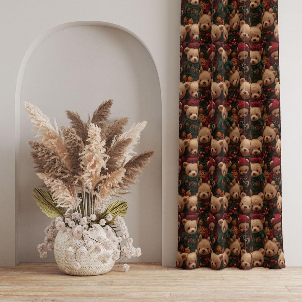 فروش اینترنتی پارچه مخمل طرح سه بعدی تدی خسته کد 5013495