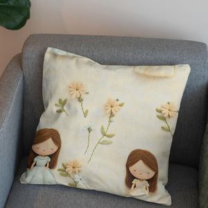 خرید انلاین پارچه مخمل طرح سه بعدی دختر کیوت کد 5013497