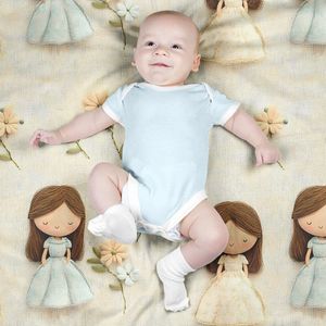 قیمت پارچه مخمل طرح سه بعدی دختر کیوت کد 5013497