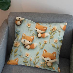 خرید انلاین پارچه مخمل طرح سه بعدی روباه خسته کد 5013498