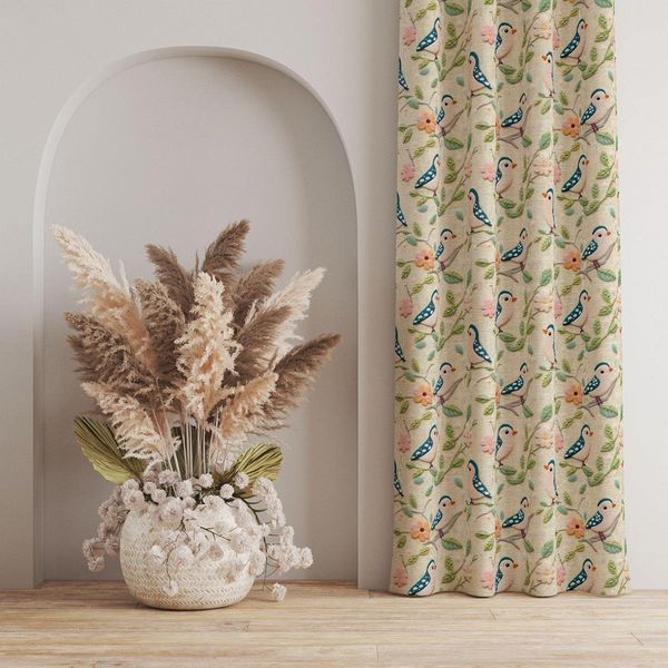 پارچه مخمل طرح سه بعدی پرنده بافتنی کد 5013500