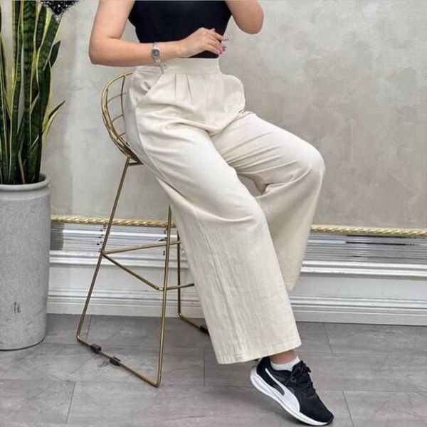 شلوار بگ زنانه طرح لینن