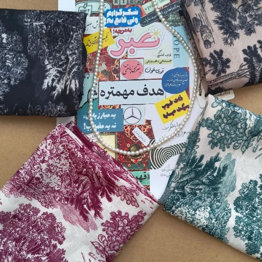 خرید اینترنتی روسری سوپر کرپ دست دوز 453