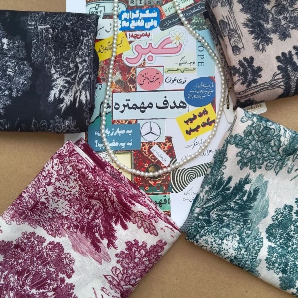 خرید اینترنتی روسری سوپر کرپ دست دوز 453