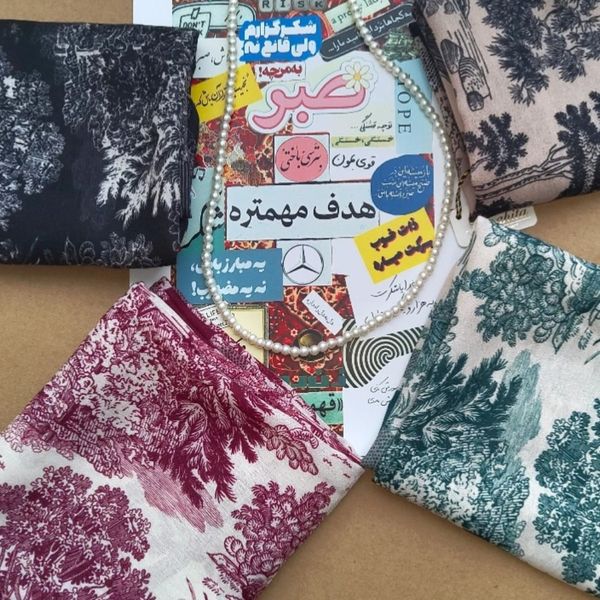روسری سوپر کرپ دست دوز 453