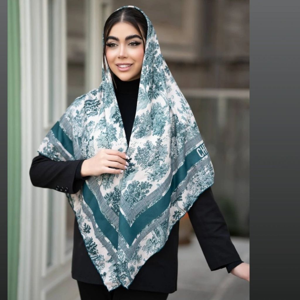 خرید انلاین روسری سوپر کرپ دست دوز 453