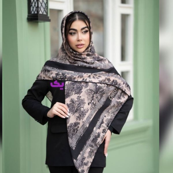 روسری سوپر کرپ دست دوز